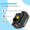 2 Pack 18V 8.0Ah Lithium Batteries + DC18RC Charger Compatible with Makita LXT