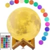 s-l140-1072.webp Night Light 16-Color RGB LED 3D Rechargeable Moon Lamp, Remote Control Dimmable