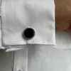 Real 925 Sterling Silver Black Onyx Stone Cuff Links Cufflinks Tuxedo Shirt