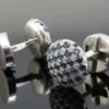 s-l140-1144.webp 3.00Ct Round Cut Lab-Created Sapphire & Diamond Cufflinks 14k White Gold Plated