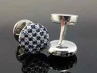 s-l140-1145.webp 3.00Ct Round Cut Lab-Created Sapphire & Diamond Cufflinks 14k White Gold Plated