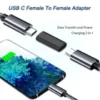 USB-C 3.1 Female to Female Coupler Adapter Connector for Phones Laptop Tablet