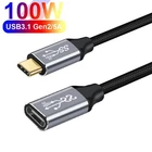 USB-C Extension Cable 100W Fast Charge 10Gbps 4K Type-C Male to Female UK