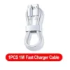 USB A to USB-C Cable 6A 100W for Android Fast Charger Long Type C Lead 1m 3pc