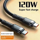 Type C to Type C Cable PD 60W Fast Charger Long Braided USB C Lead