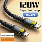 Type C to Type C Cable PD 60W Fast Charger Long Braided USB C Lead
