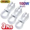 s-l140-1387.webp USB A to USB-C Cable 6A 100W for Android Fast Charger Long Type C Lead 1M 2M UK