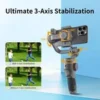 TOALLIN 3-Axis Smartphone Gimbal Stabilizer AI Tracking Foldable & Portable NEW