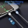 s-l140-1580.webp Type C to Type C Cable PD 60W Fast Charge Braided USB Lead LED 2M 3M For Samsung