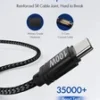 s-l140-1584.webp Type C to Type C Cable PD 60W Fast Charge Braided USB Lead LED 2M 3M For Samsung
