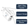 s-l140-1647.webp EU 2 Pin USB + PD Plug Adapter Travel Fast Charger Europe Adaptor iPhone Samsung