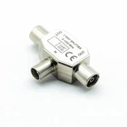 PRO METAL 2 Way COAX TV Aerial Cable Splitter 1 x FEMALE to 2 x MALE