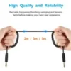 2M 3M 5M Headphone Aux Cable Audio Lead 3.5mm Jack to Jack Stereo PC Car Male UK