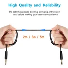 2M 3M 5M Headphone Aux Cable Audio Lead 3.5mm Jack to Jack Stereo PC Car Male UK
