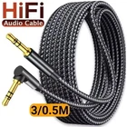 s-l140-1906.webp RIght Angle 3.5mm Jack Audio Cable 90 Degree Stereo AUX Lead GOLD Black or White