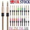 s-l140-1921.webp Aux Cable Jack To Jack 3.5 mm Audio Lead Male Stereo 1 To 5m Car PC Phone Plug
