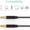 s-l140-1922.webp Aux Cable Jack To Jack 3.5 mm Audio Lead Male Stereo 1 To 5m Car PC Phone Plug