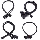 s-l140-202.webp PWM 1 to 2, 3, 4 extension 12V PC fan Y splitter cable 27cm black-sleeved cable