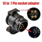 s-l140-2031.webp 13 to 7 Pin Trailer Adapter Towbar Caravan Towing Plug Electric Socket Converter