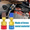 s-l140-2038.webp 2x Couplers Connectors Adapters R1234YF to R134A High&Low Side Quick Coupler uk