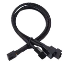 s-l140-205.webp PWM 1 to 2, 3, 4 extension 12V PC fan Y splitter cable 27cm black-sleeved cable