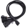 s-l140-206.webp PWM 1 to 2, 3, 4 extension 12V PC fan Y splitter cable 27cm black-sleeved cable