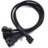 s-l140-207.webp PWM 1 to 2, 3, 4 extension 12V PC fan Y splitter cable 27cm black-sleeved cable