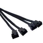 s-l140-208.webp PWM 1 to 2, 3, 4 extension 12V PC fan Y splitter cable 27cm black-sleeved cable
