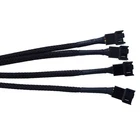 s-l140-209.webp PWM 1 to 2, 3, 4 extension 12V PC fan Y splitter cable 27cm black-sleeved cable