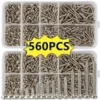 s-l140-21.webp 560pcs Self Tapping Wood Screws Set M2 Mixed Sizes Flat Head Screw Storage Box K