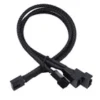 s-l140-210.webp PWM 1 to 2, 3, 4 extension 12V PC fan Y splitter cable 27cm black-sleeved cable