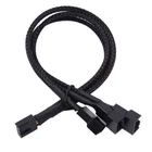 s-l140-210.webp PWM 1 to 2, 3, 4 extension 12V PC fan Y splitter cable 27cm black-sleeved cable