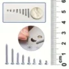 s-l140-26.webp 560pcs Self Tapping Wood Screws Set M2 Mixed Sizes Flat Head Screw Storage Box K