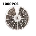 1000PcsSet Small Metal Nuts Bolts small Screws Kits Assorted steel M1M1.2M1.4