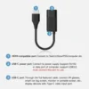 Hagibis HDMI to USB C Female Converter HDMI to AR Glasses Adapter Charge and Pla