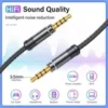 HD HiFi 3.5mm to 3.5mm AUX Audio Cable Male to Male Car Stereo Headphone Lead