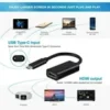 Type C to HDMI Adapter Female HDTV 1080p USB-C USB 3.1 Male 4K Adapter for for