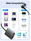 s-l140-522.webp USB 3.0 to Dual HDMI Adapter 2-in-1 for Dual screens 4k@60Hz USB A Type C USB-C