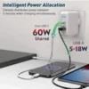 s-l140-526.webp 78W USB-C PD Fast Charger for iPhone Samsung iPad MacBook | 1 USB-C + 2 Light-in