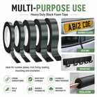 Black Double Sided Foam Tape Heavy Duty Strong Sticky Adhesive Mounting Car Trim