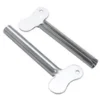 s-l140-774.webp 2x Stainless Steel Toothpaste Tube Squeezer Easy Metal Rolling Holder Dispenser