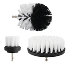 Drill Brush Cleaning Attachment Set Scrubber Kit Bathroom Kitchen Car White