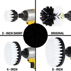 Drill Brush Cleaning Attachment Set Scrubber Kit Bathroom Kitchen Car White