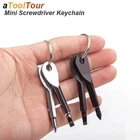 s-l140-816.webp Slotted Screwdriver Set Keychain Mini Pocket Keyring Cross Driver Repair EDC UK