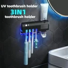 s-l140-927.webp Sterilizer Toothbrush Holder Clean And No-Drill Wall Toothpaste Dispenser