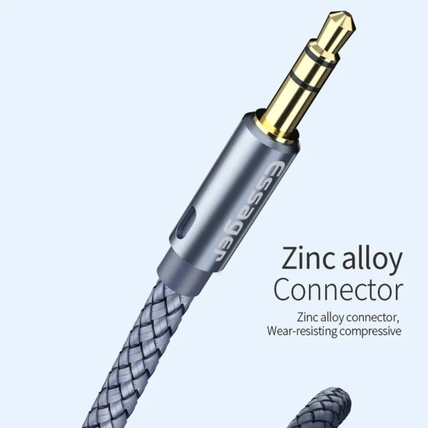Essager 3.5mm Stereo Jack Audio Aux Braided Cable Male to Male. 0.5m - 5m