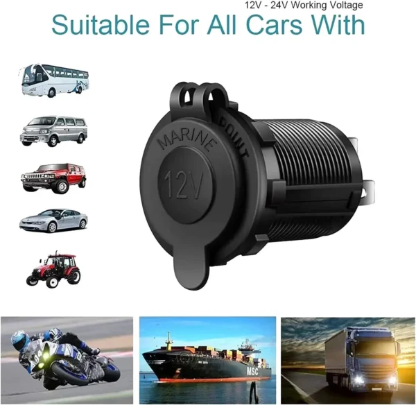 s-l1600-1148.webp Waterproof 12V Car Cigarette Lighter Socket USB Charger Power Adapter Outlet