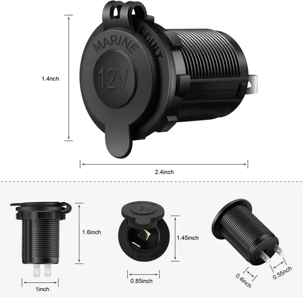 s-l1600-1149.webp Waterproof 12V Car Cigarette Lighter Socket USB Charger Power Adapter Outlet