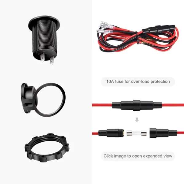 s-l1600-1150.webp Waterproof 12V Car Cigarette Lighter Socket USB Charger Power Adapter Outlet