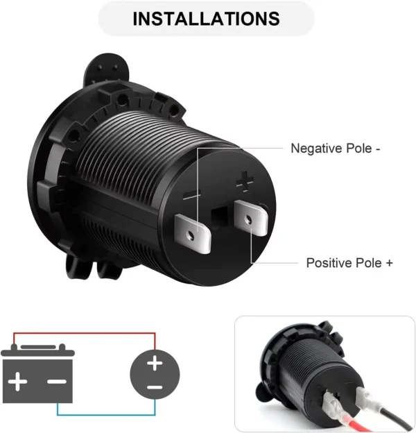 s-l1600-1151.webp Waterproof 12V Car Cigarette Lighter Socket USB Charger Power Adapter Outlet